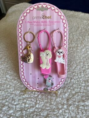 Prime Chef Pink Water Bottle Accessories Set